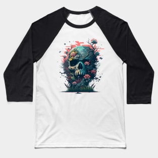 Skull Overgrowth Baseball T-Shirt